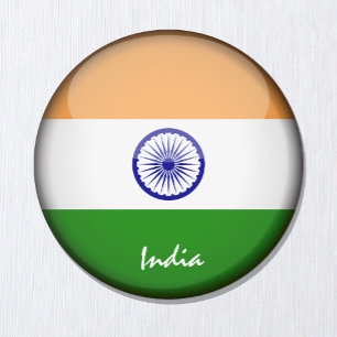 India flag & Asia - travel/sports fans Magnet