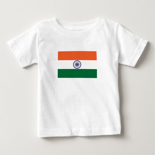 India Flag Baby T-Shirt (Front)