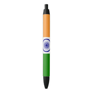India Flag Black Ink Pen