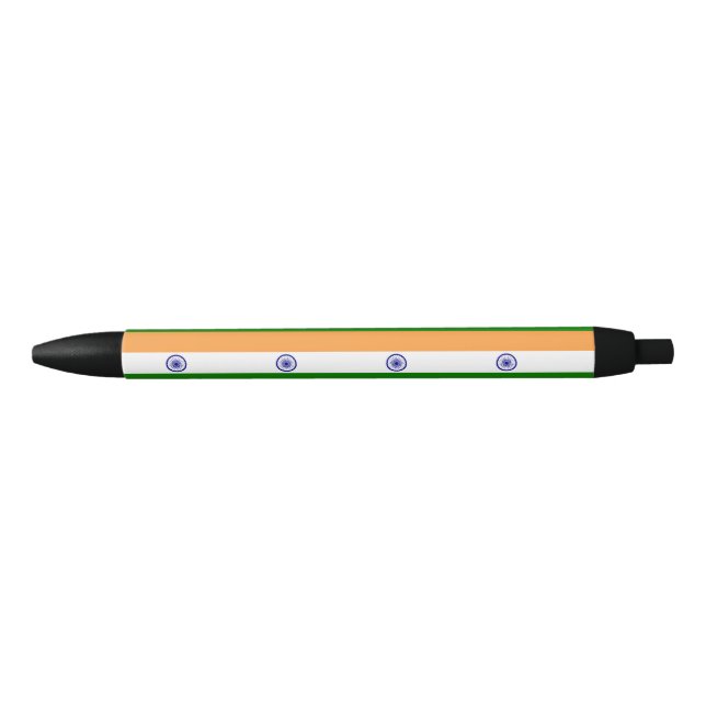 India Flag Black Ink Pen (Front)