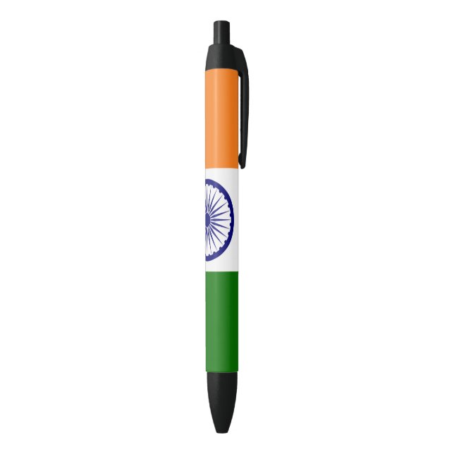 India Flag Black Ink Pen (Bottom (Vertical))