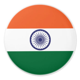 India Flag Ceramic Knob