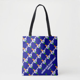 INDIA FLAG Christian Isaiah CUSTOM Tote Bag
