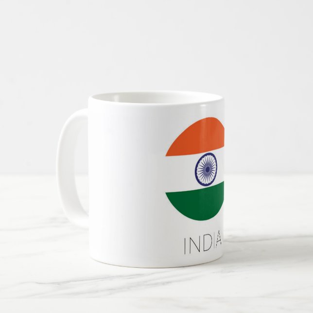 India Flag Coffee Cup (Front Left)