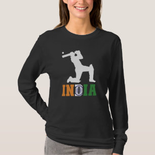 India Flag Cricket Player Indian Cricket Fans Indi T-Shirt