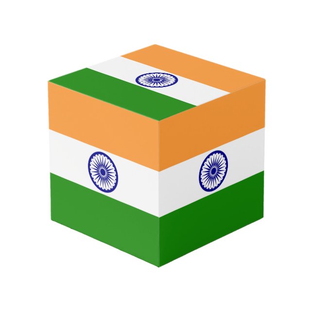 India flag cube (Front Angled)