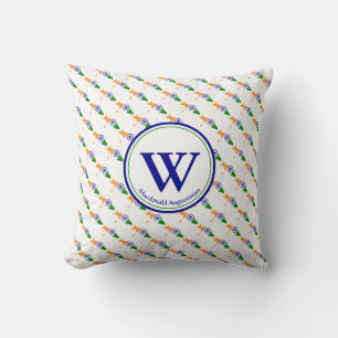 INDIA FLAG Custom Monogram Add Your Name Patriotic Cushion
