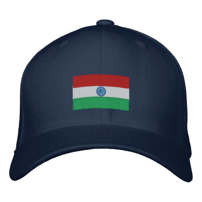 India flag embroidered flexfit hat (Front)