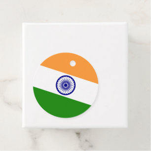 India flag favour tags