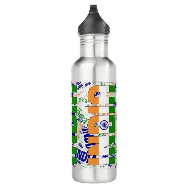 India Flag Gorgeous Patriotic 710 Ml Water Bottle (Right)