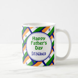 INDIA FLAG Happy Father's Day Customised BLUE Coffee Mug