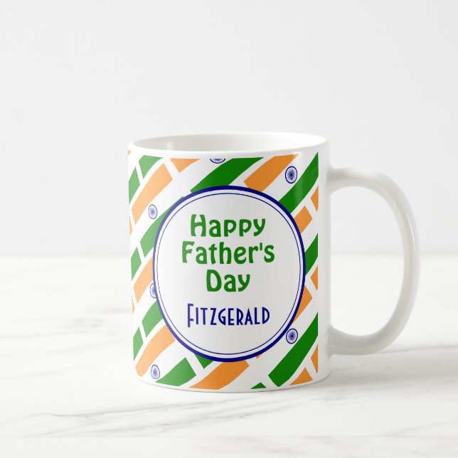 INDIA FLAG Happy Father's Day Customised Scripture Coffee Mug (Right)