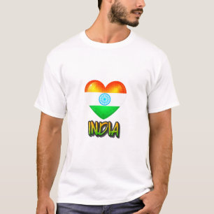 India Flag Heart Cutout T-Shirt