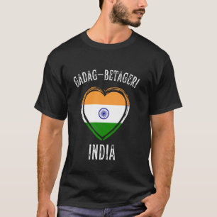 India Flag Heart Gadag-Betageri City T-Shirt