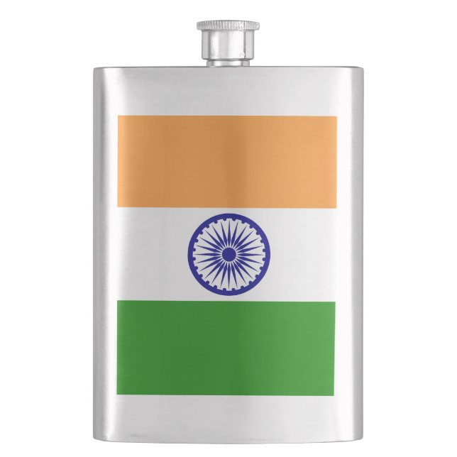 India flag hip flask (Front)