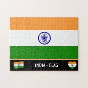 India Flag & Indian country / India Jigsaw Puzzle