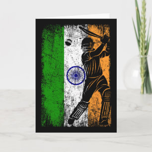 India Flag Indian Cricket Jersey Fan Player Coach  Card