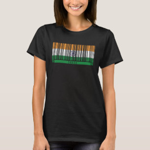 India Flag Indian Heritage Roots Barcode Indian Fl T-Shirt