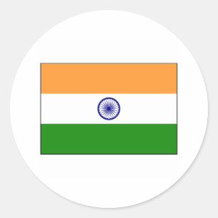 India FLAG International Classic Round Sticker