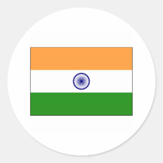 India FLAG International Classic Round Sticker