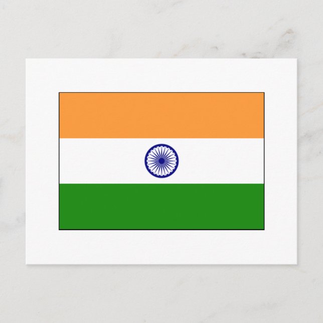 India FLAG International Postcard (Front)