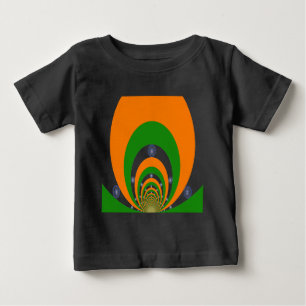 India Flag Kaleidoscope: Endless Unity & Patriotis Baby T-Shirt