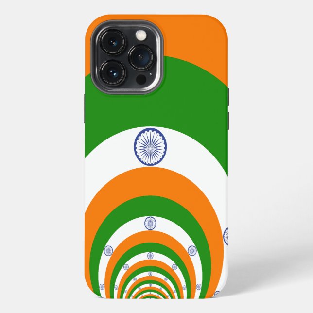 India Flag Kaleidoscope: Endless Unity & Patriotis iPhone Case (Back)