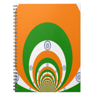 India Flag Kaleidoscope: Endless Unity & Patriotis Notebook