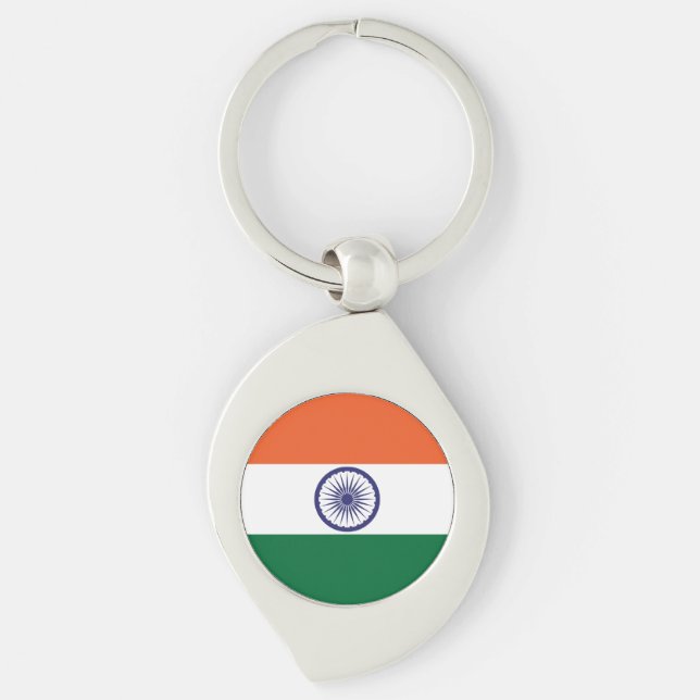 India Flag Key Ring (Front)