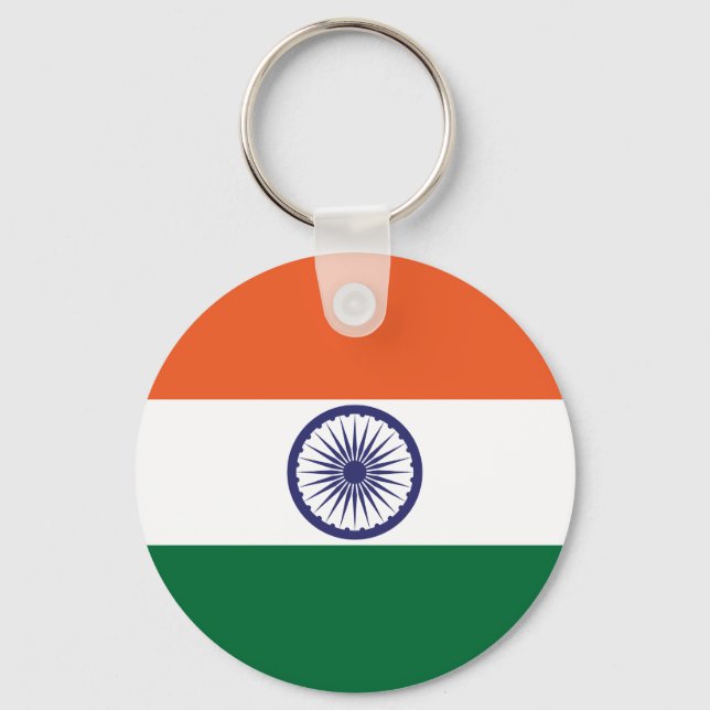 India Flag Key Ring (Front)