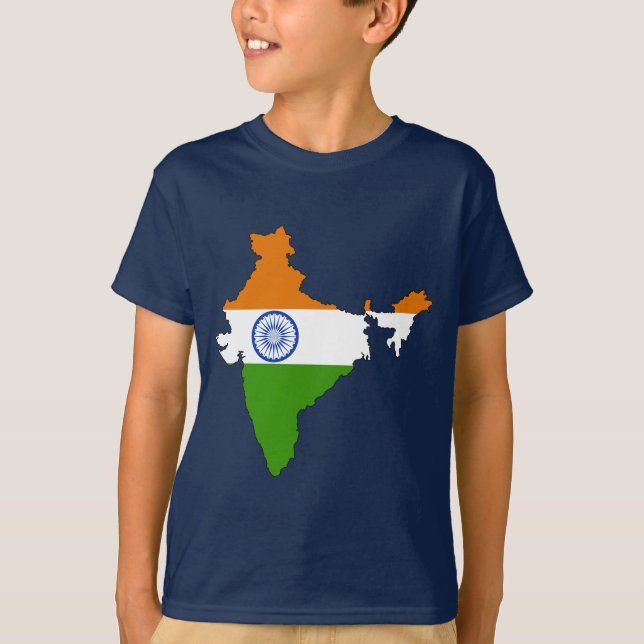 India flag map T-Shirt (Front)