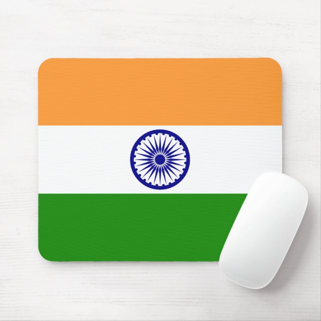 India flag mouse mat (With Mouse)