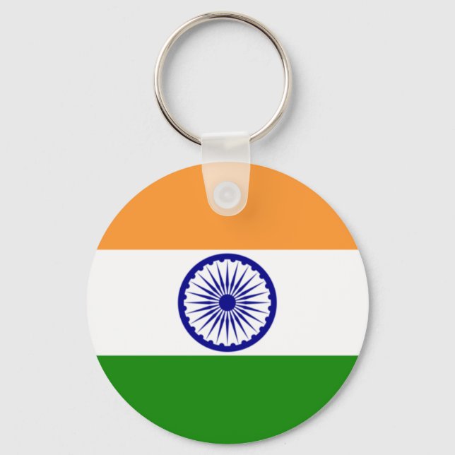 INDIA: Flag of India Key Ring (Front)