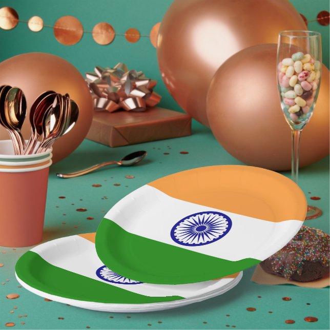 India flag paper plate (Multi)