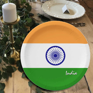 India Flag plates, party, sports, India Paper Plate