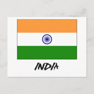 India Flag Postcard