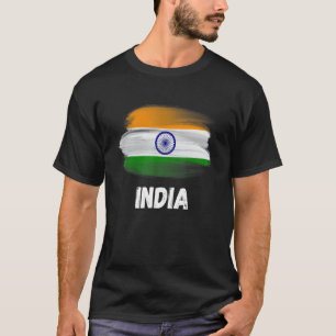 India Flag Pride Retro Indian Flag Family Matching T-Shirt