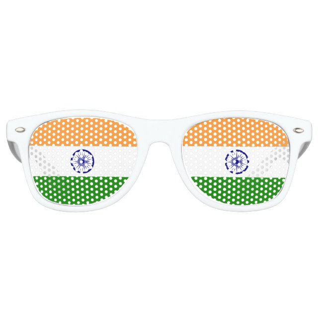India Flag Retro Sunglasses (Front)