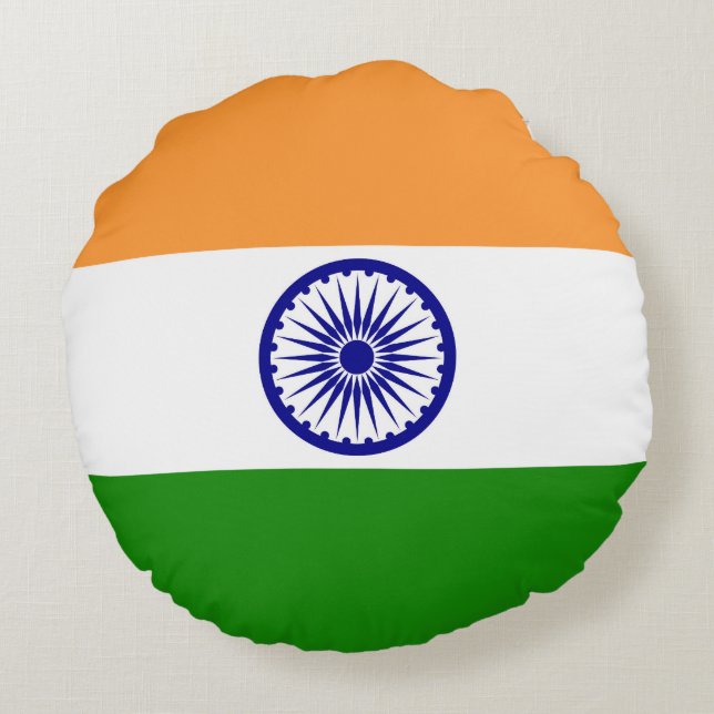 India flag round cushion (Back)