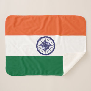India Flag Sherpa Blanket