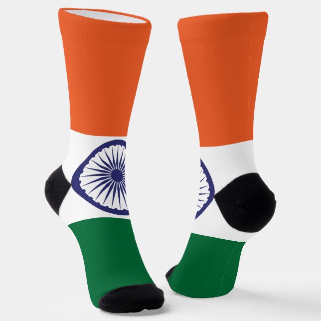 India Flag Socks (Angled)