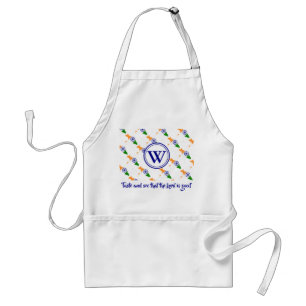 INDIA FLAG   Taste and See Psalm 34:8   Monogram Standard Apron