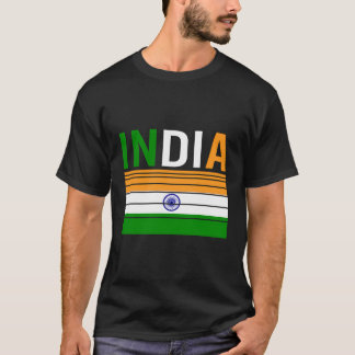 India Flag Tee Indian Pride Gift India Country Tra