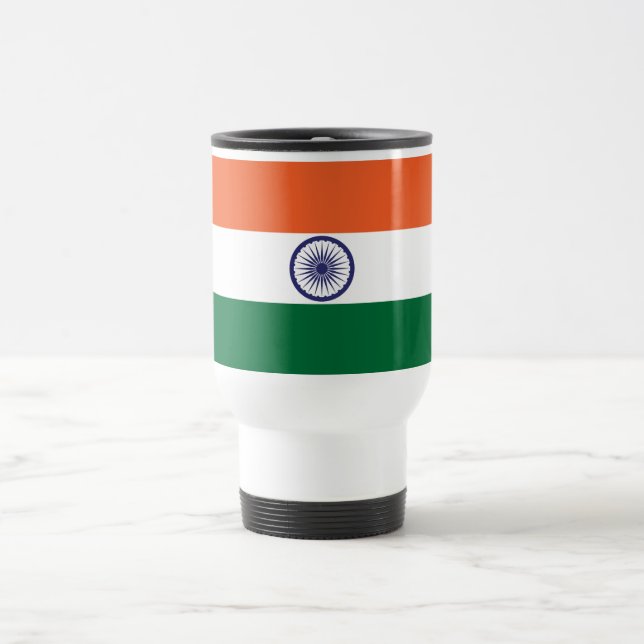 India Flag Travel Mug (Center)