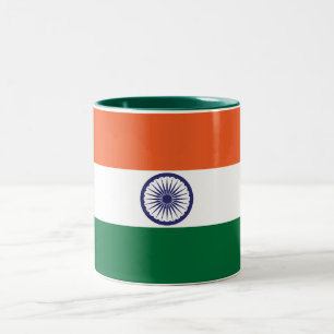 India Flag Two-Tone Coffee Mug