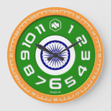 India Flag Wall Clock