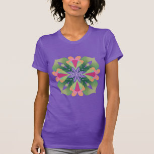 India flower abstract geometric watercolor T-Shirt