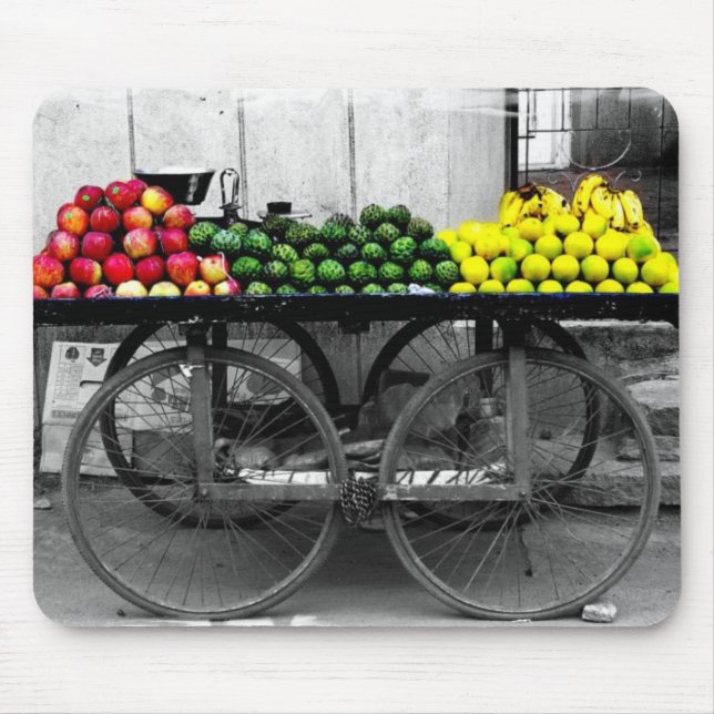 India Fruit Cart Mouse Mat (Front)