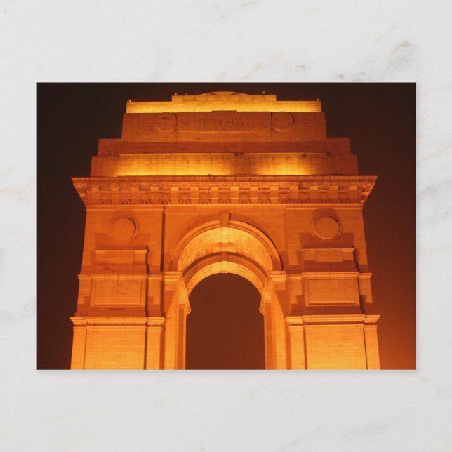 India Gate Delhi India Postcard (Front)
