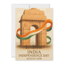 India Gate Independence Day Celebration Card